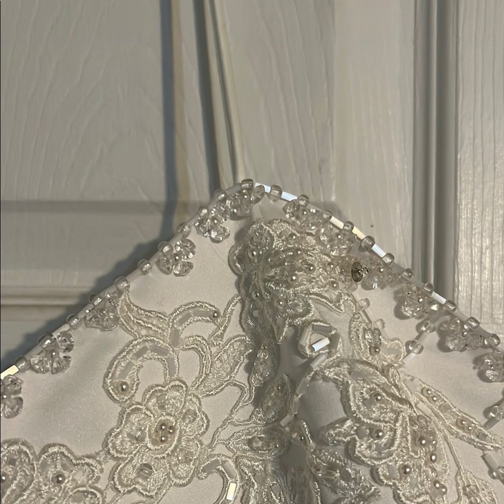 Elegant White Wedding Dress Size 12W, 006 - Picture 4 of 10